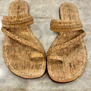 Bernardo Cork and Tan Sandals